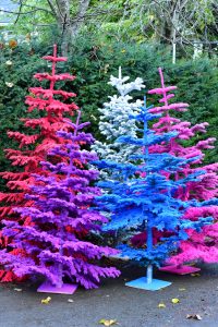 flocked christmas trees | Hydrangea Ranch flocked christmas trees