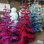 flocked trees | Hydrangea Ranch flocked trees