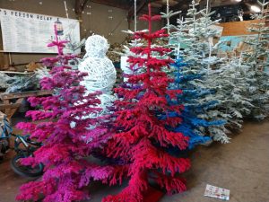 flocked trees